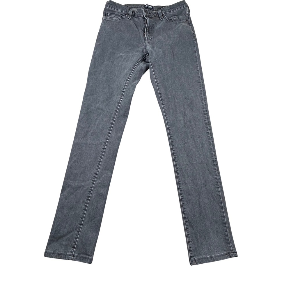 Lands End Square Rigger Mens 34T Slim Fit Jeans Charcoal Gray Denim 34x34